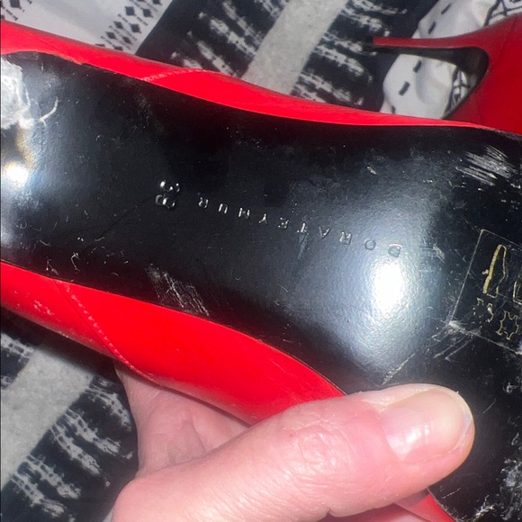 DORA TEYMUR red Leather square toed boots. Size 39. - Picture 3 of 8